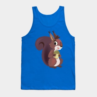 squirrel holds an acorn in its front paws Tank Top